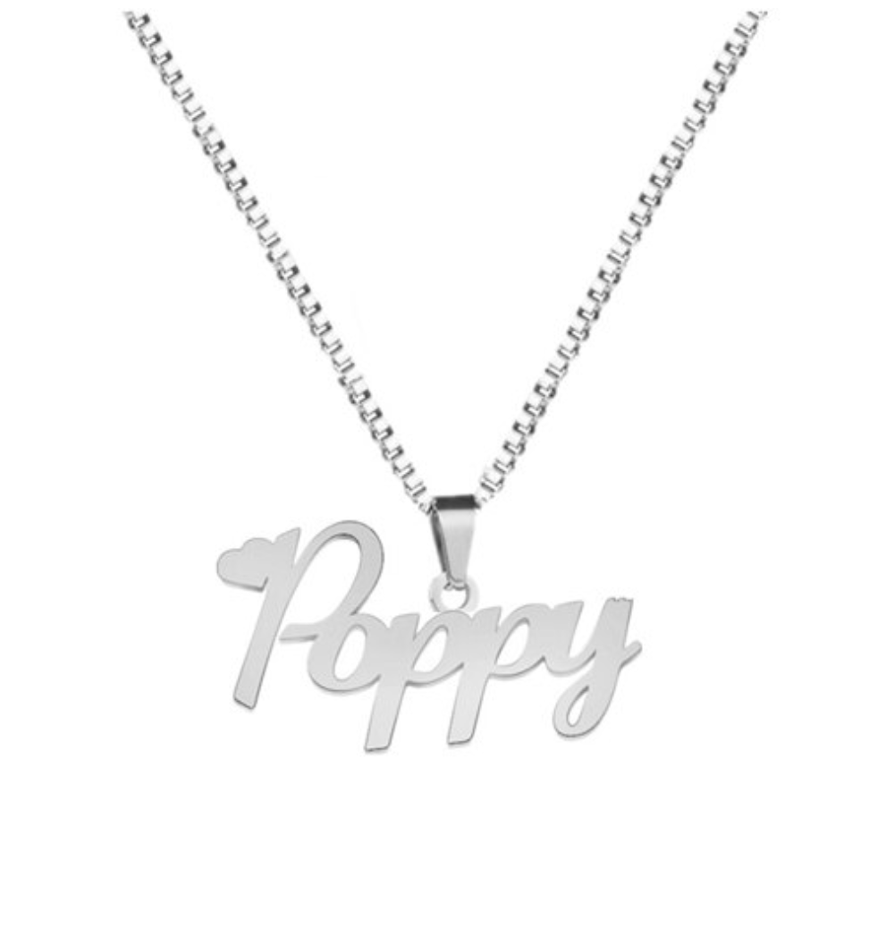 Box Chain Name Necklace