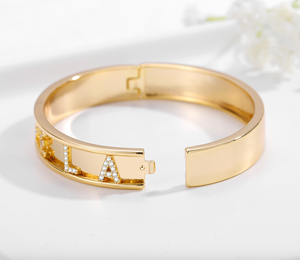 Pave Personalized Name Bangle