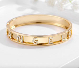 Pave Personalized Name Bangle