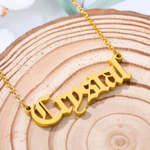 Personalized Old English Necklace