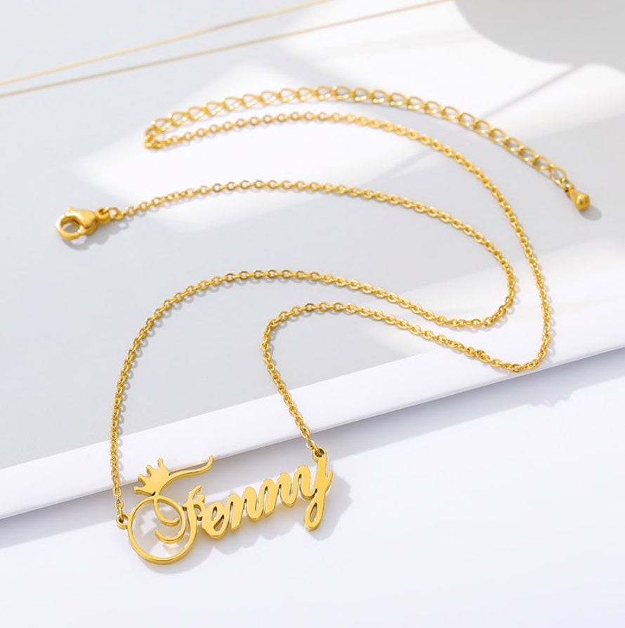 Personalized Crown Necklace