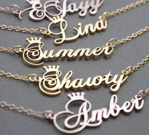 Personalized Crown Necklace