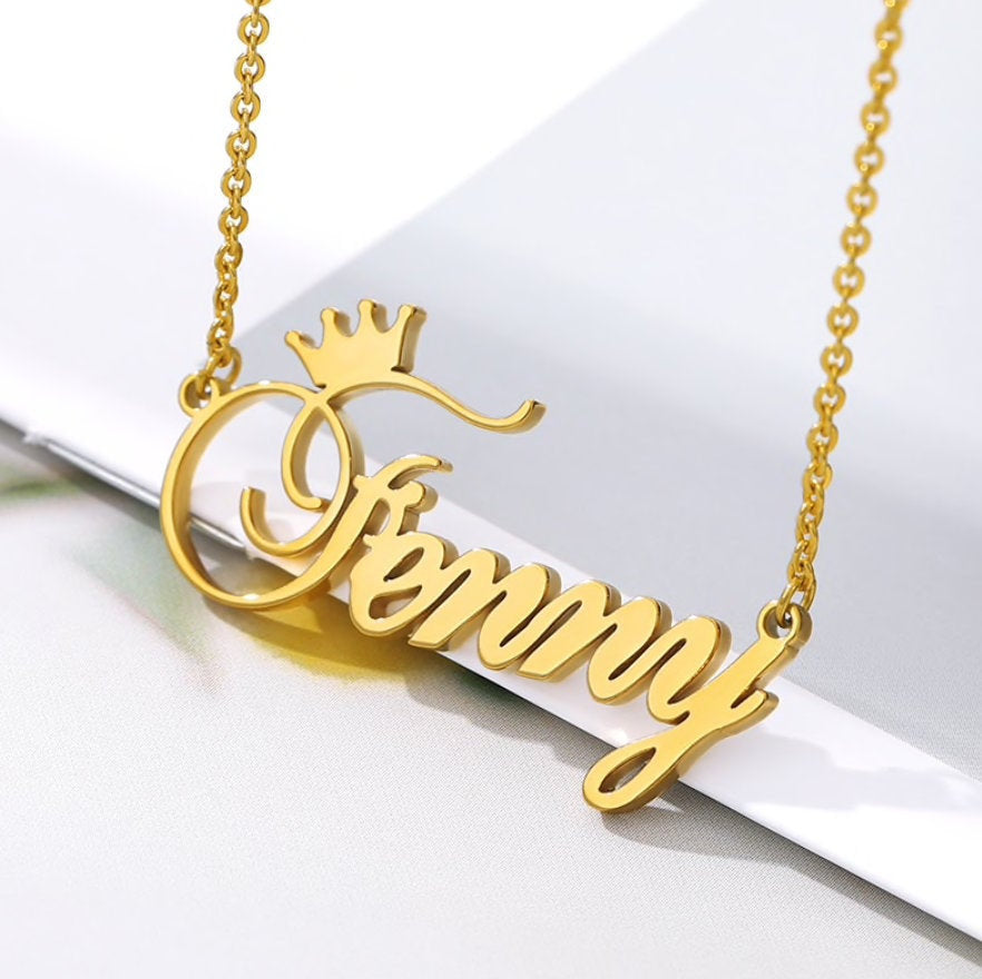 Personalized Crown Necklace