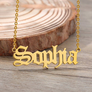 Personalized Old English Necklace