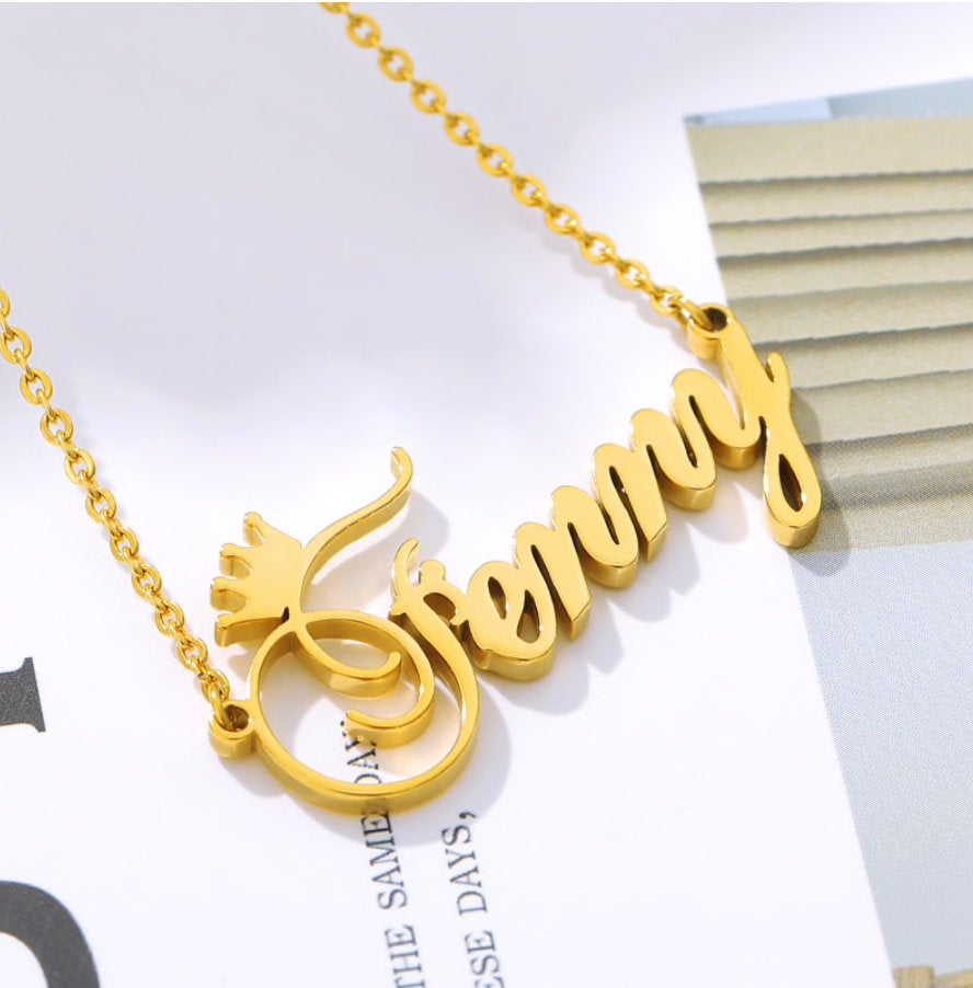 Personalized Crown Necklace